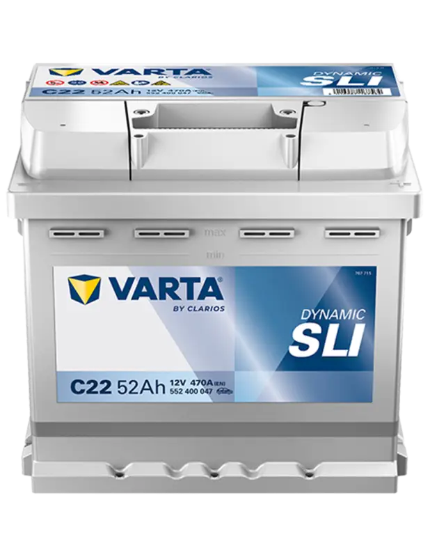 Expediere rapidă VARTA DYNAMIC SLI C22 12V 52Ah 470A - Borna Normala (dreapta +)