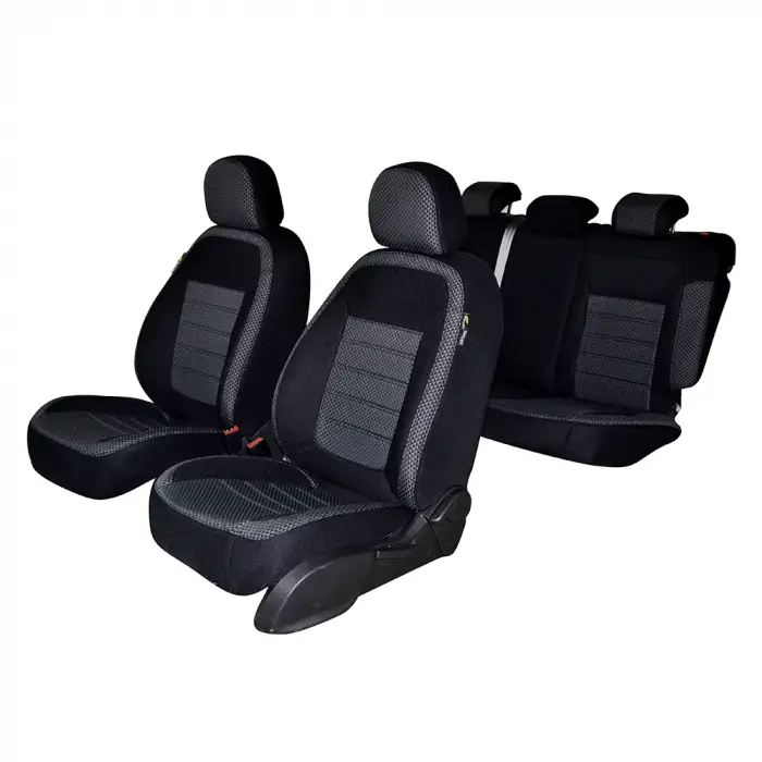 Cel mai vândut Set Huse Scaun Umbrella Pentru Dacia Logan Mcv 5 Locuri 2004-2012 (Bancheta Fractionata) Cu Tetiere Spate In Forma De L