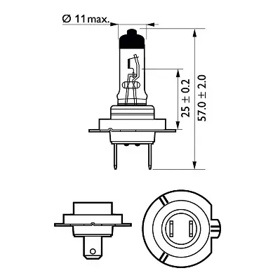 Set 2 Becuri Far H7 55W 12V Vision Philips Livrare rapidă