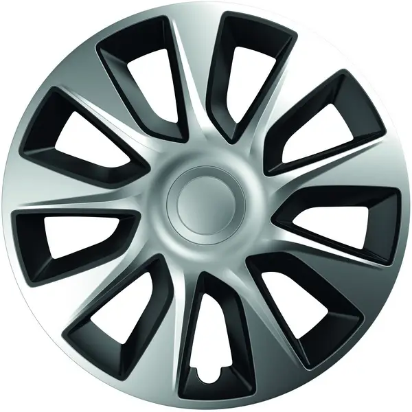 Super ofertă Set Capace Roti 14` Silver&Black Stratos
