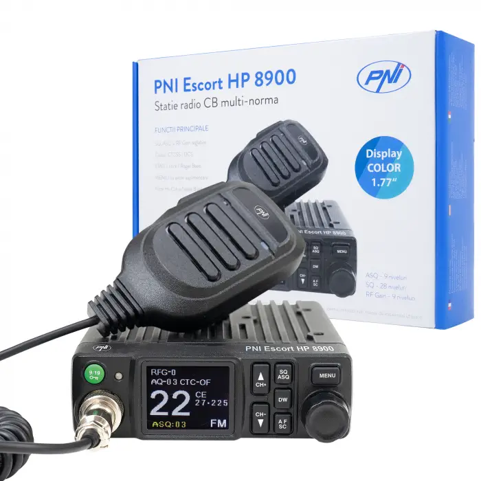 Statie Radio Cb Pni Escort Hp 8900 Asq, 12V/24V, Rf Gain, Roger Beep, Ctcss-Dcs, Dual Watch Am/Fm Doar azi