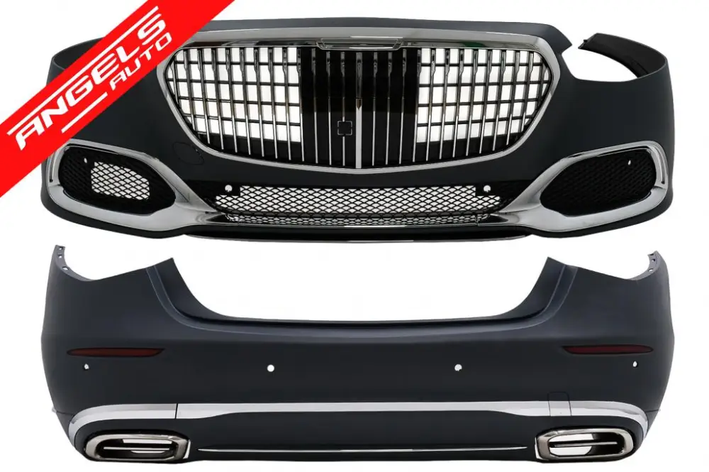 Pachet exterior compatibil cu Mercedes S-Class W223 2020-up M Design Negru | Angels Auto Plată securizată