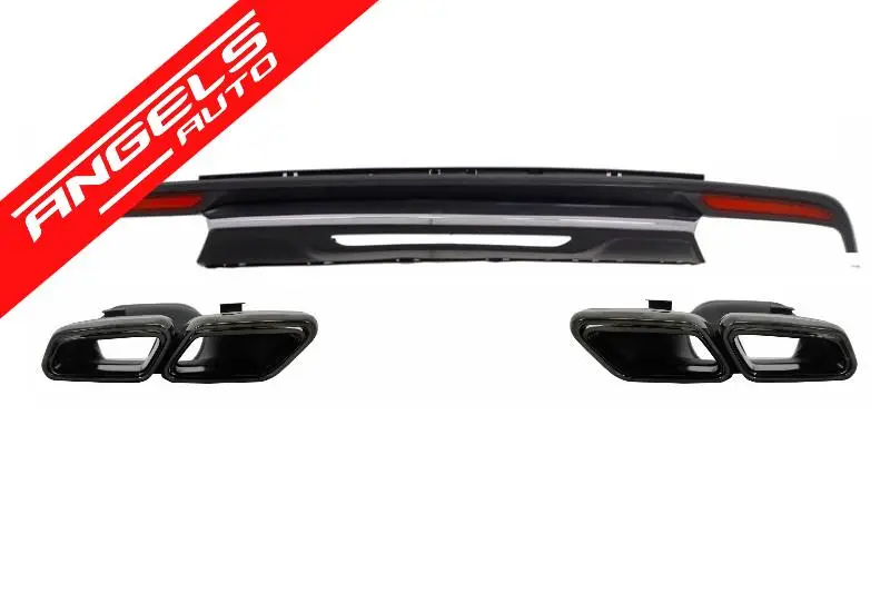 Difuzor Bara Spate compatibil cu Mercedes S-Class W222 (2013-06.2017) E63 AMG Negru | Angels Auto Cel mai bun preț