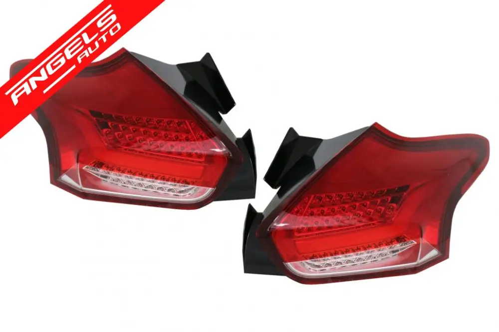 Stopuri Full LED BAR compatibile cu Ford Focus MK 3 (2015-2018) Semnalizare Dinamica | Angels Auto Super ofertă
