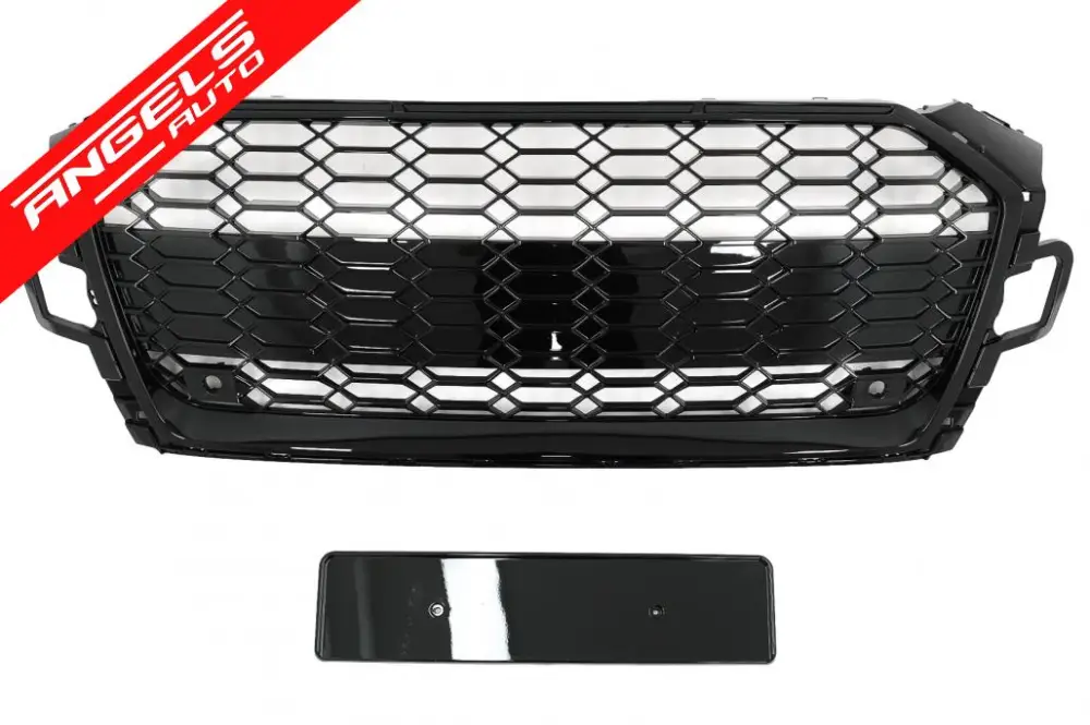 Cel mai vândut Grila compatibila cu Audi A5 F5 Facelift (2019-Up) Racing Look Negru Lucios | Angels Auto