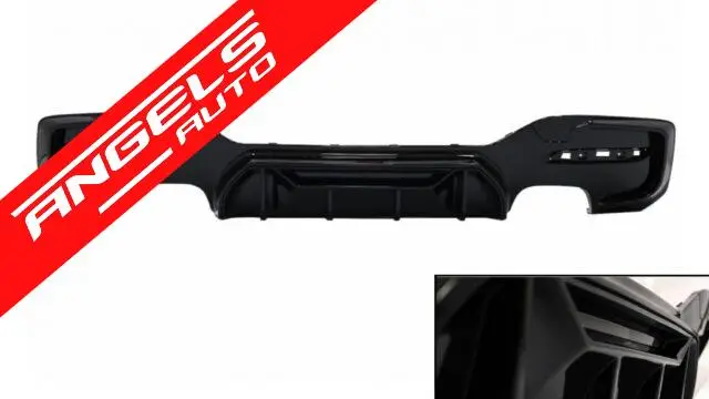 Plată securizată Difuzor Bara Spate Evacuare Dubla compatibil cu BMW F20 F21 LCI (2015-2019) Look | Angels Auto