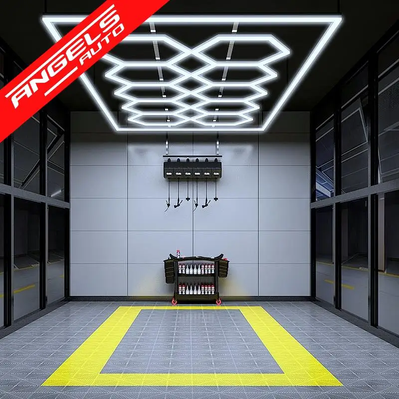 Sistem de Iluminare Plafon Hexagon / HoneyComb 3,94 x 1,86 m Lumina Ajustabila | Angels Auto Preț mic