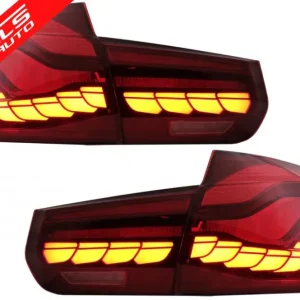Reducere extra Stopuri OLED compatibile cu BMW Seria 3 F30 (2011-2019) F35 F80 Rosu Clar M4 Look | Angels Auto