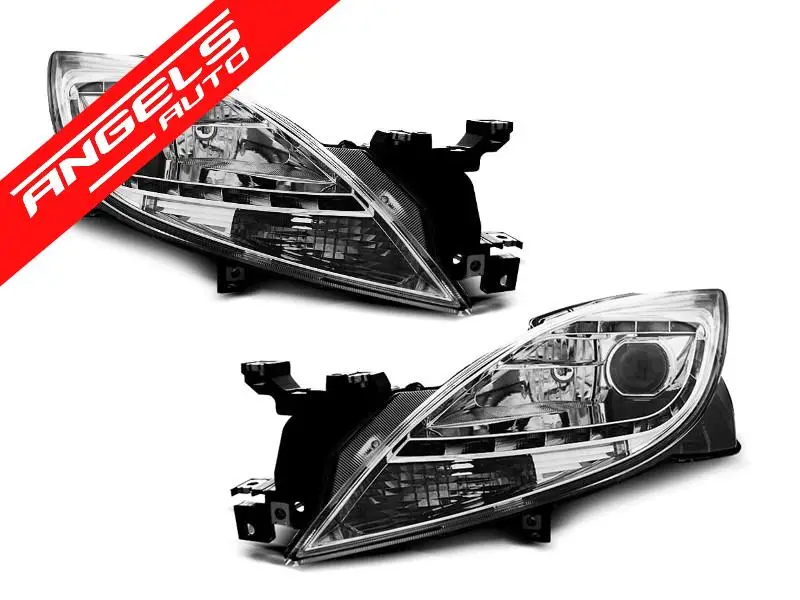 Faruri compatibile cu Mazda 6 II 10-12 DAYLIGHT CHROME | Angels Auto Retur ușor