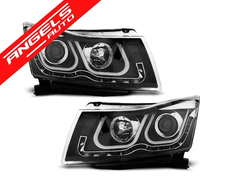 Lichidare de stoc Faruri LED compatibile cu Chevrolet Cruze 2009-2012 Negru Semnal LED | Angels Auto