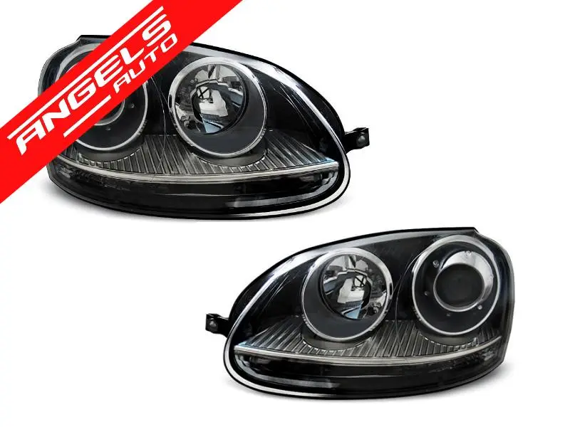 Preferatul clienților Faruri SPORT compatibile cu VW compatibile cu Golf 5 2003-2009 Black | Angels Auto