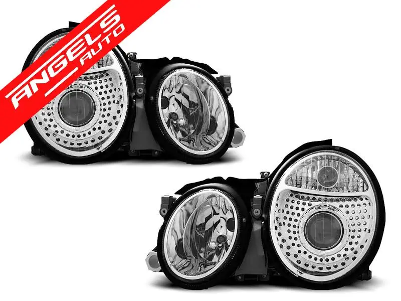 Faruri CHROME potrivite pentru compatibile cu Mercedes W208 CLK 03.97-04.02 | Angels Auto Ofertă exclusivă