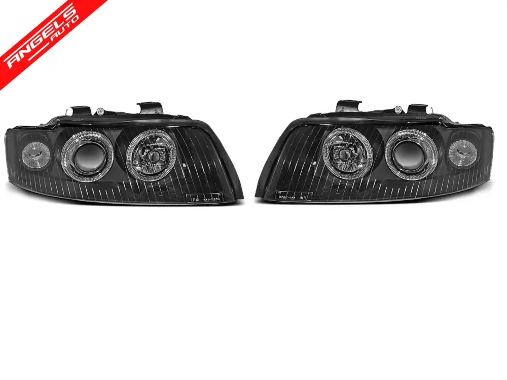 Faruri ANGEL EYES Negru potrivite pentru compatibile cu Audi A4 10.00-10.04 | Angels Auto Livrare gratuită