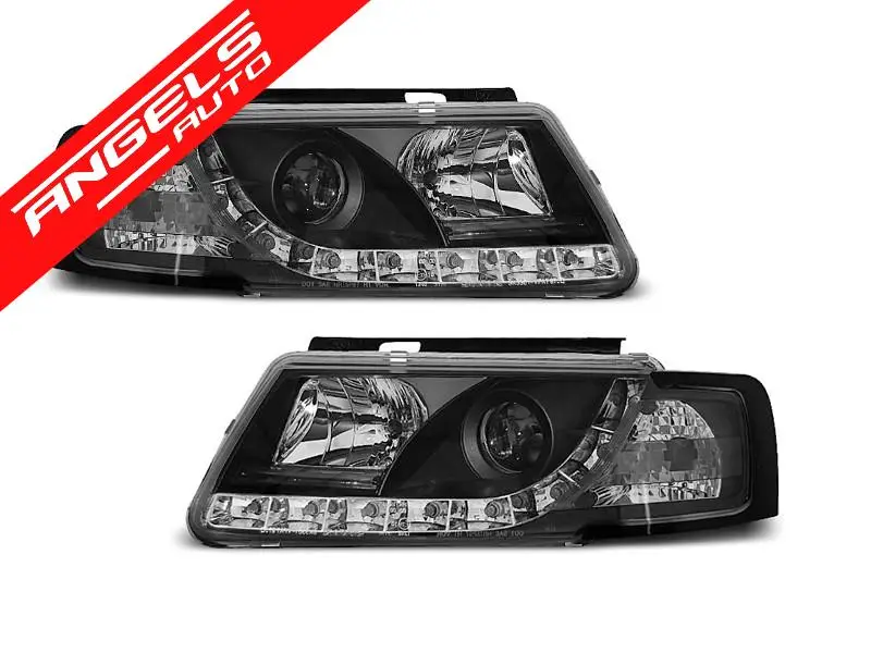 Ofertă exclusivă Faruri TRUE DRL Negru potrivite pentru compatibile cu VW PASSAT B5 3B 11.96-08.00 | Angels Auto