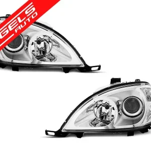 Vezi acum Faruri Crom compatibile cu Mercedes W163 ML M-Class (1998-2001) | Angels Auto