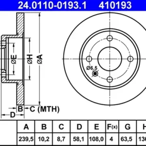 Cumpărături sigure Disc frana ATE 24.0110-0193.1