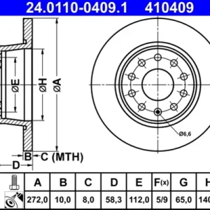 Chilipir Disc frana ATE 24.0110-0409.1