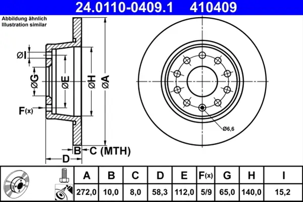 Chilipir Disc frana ATE 24.0110-0409.1