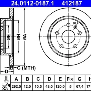 Cumpără acum Disc frana ATE 24.0112-0187.1