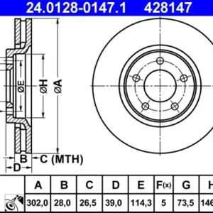 Chilipir Disc frana ATE 24.0128-0147.1