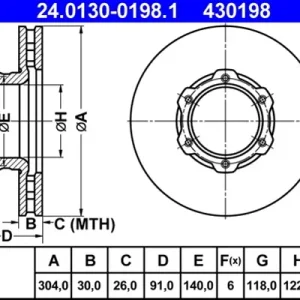 Ultima șansă Disc frana ATE 24.0130-0198.1