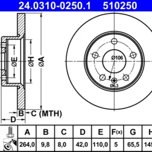 Cumpără acum Disc frana ATE 24.0310-0250.1