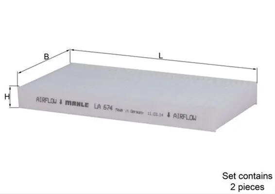Filtru habitaclu MAHLE LA674/S Livrare expres