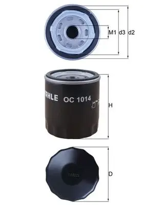 Filtru ulei MAHLE OC1014 Preț mic
