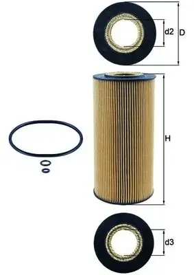 Filtru ulei MAHLE OX123/1D Livrare gratuită