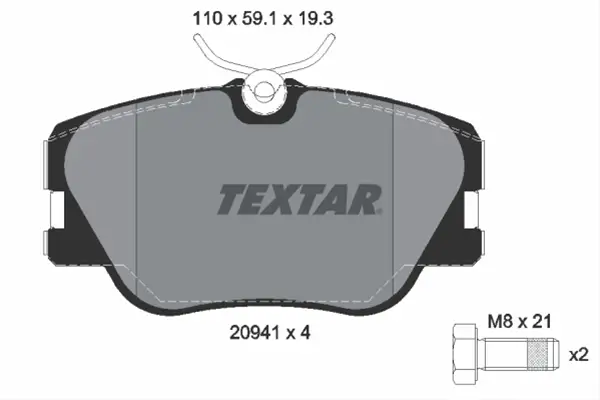 Reducere Set placute frana TEXTAR 2094102