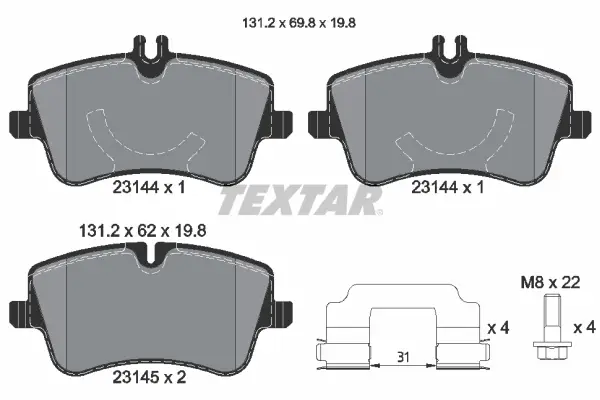 Set placute frana TEXTAR 2314401 Nu rata