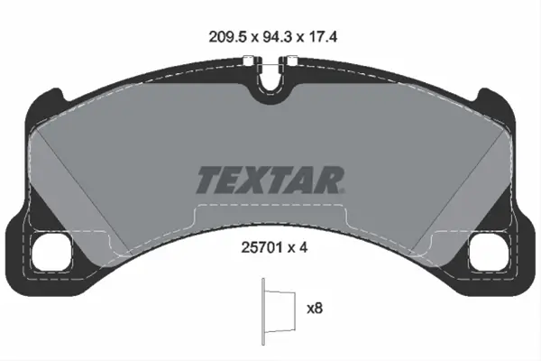 Reducere Set placute frana TEXTAR 2570101