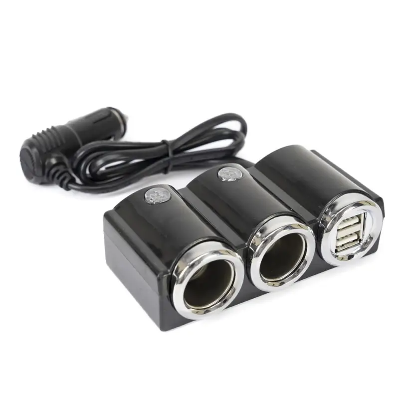 Calitate înaltă INCARCATOR AUTO SPLITER PNI LIGHTER 20 12V/24V, CU 2 IESIRI BRICHETA, 2 X USB (1A), INDICATOR LED PNI