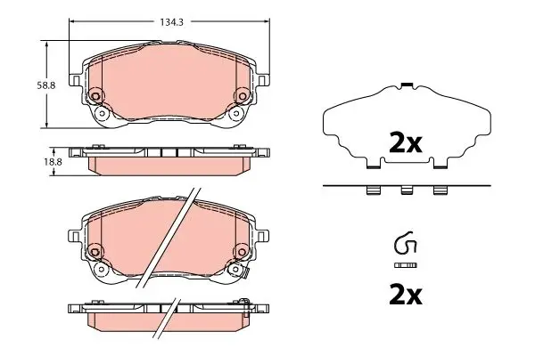 Ofertă de sezon Set placute frana TRW GDB2349