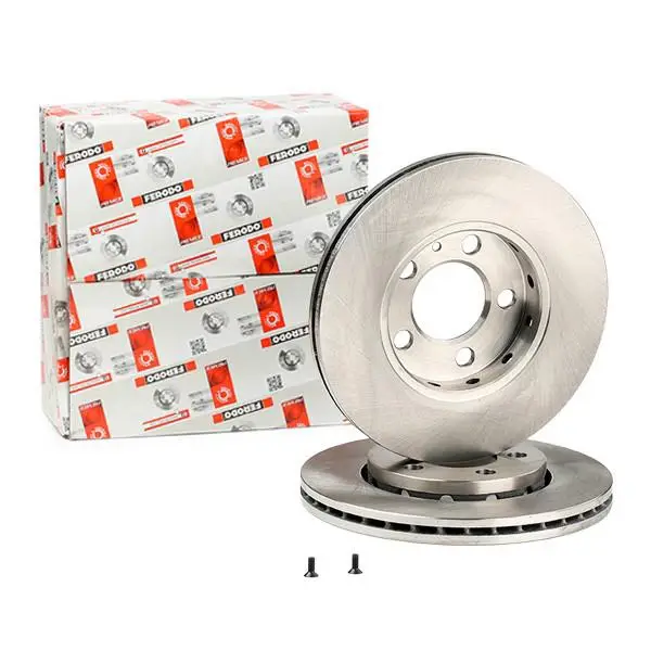 Lichidare de stoc Set discuri frana fata Volkswagen Golf IV, V, Polo 9N, 6R, 6C, Octavia I, Fabia 256 mm Ferodo