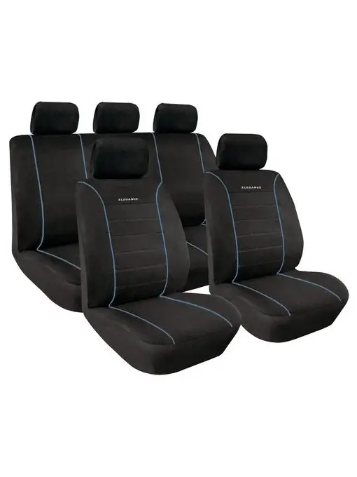 Popular Set huse scaun fata si spate Elegance, albastru, Lampa