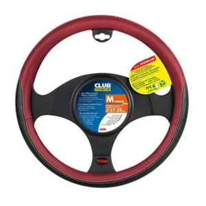 Pachet Husa volan Club, marimea M, 37-39 cm, negru cu rosu, Lampa Popular