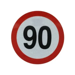 Autocolant reflectorizant 90km/h à 20 cm, Cargoparts Lichidare de stoc