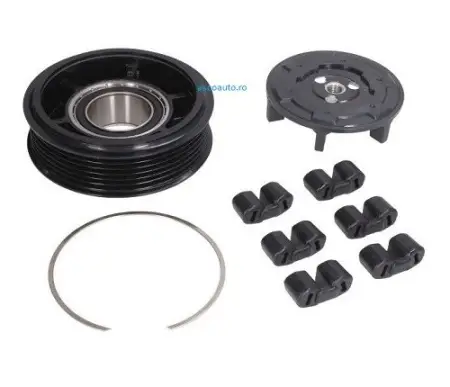 Set fulie si ambreiaj compresor AC DENSO 6SEU14C, 7SEU17C 6pk 100mm Audi A4, A5, A6, A8, Q5, Q7 Nu rata