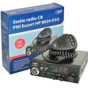 Premium STATIE RADIO CB PNI ESCORT HP 8024 12/24V CU ASQ REGLABIL