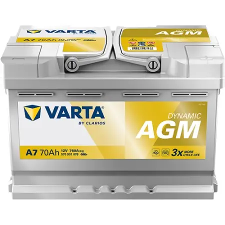 Cumpără online Acumulator Varta SILVER dynamic AGM 70Ah 760 A