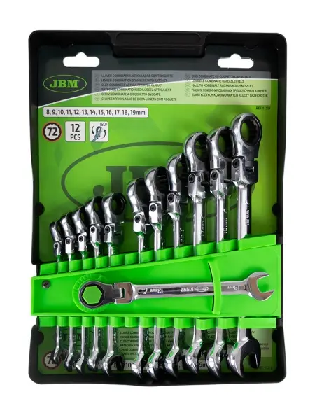 Reduceri Set 12 chei combinate cu clichet articulate 8-19 mm