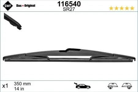 Lamela stergator spate SWF Wiper Rear LHD/RHD 350 mm Expediere rapidă