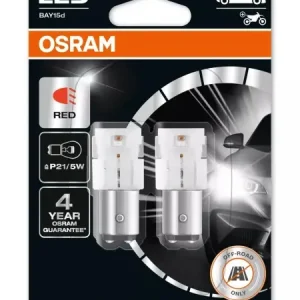 Cel mai bun preț Bec Osram LEDriving SL P21/5W Rosu | 12V - BAY15d - Set 2 buc (Off-Road)