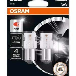Plată sigură Bec Osram LEDriving SL P21W Rosu | 12V - 1.8W - BA15s - Set 2 buc (Off-Road)