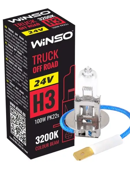 Mai ieftin Bec Halogen Winso Truck Off-Road H3, 24V, 100W PK22s ● 3200K